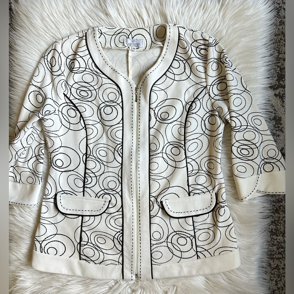 Vintage zippered blazer